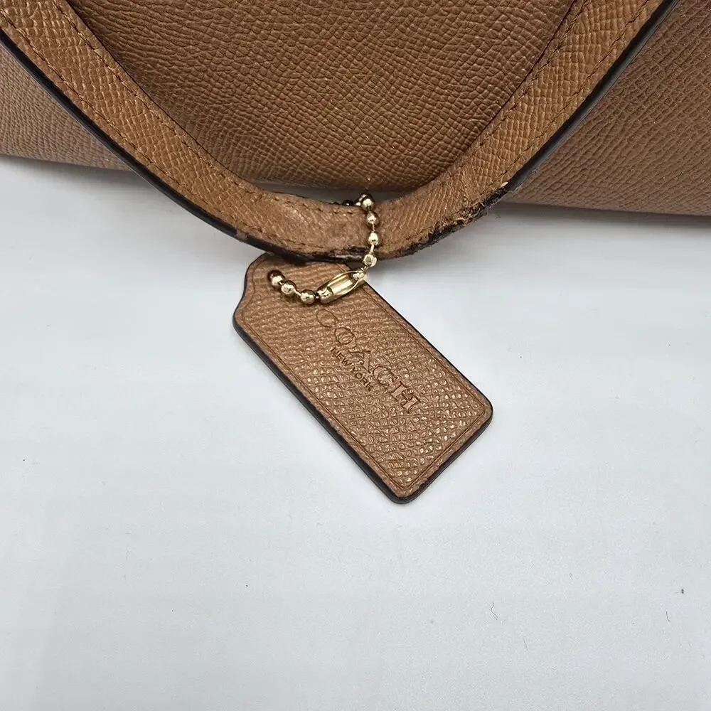 Coach Brown Coated Canvas City Zip Tote Bag F58846 Classic Minimalist Luxury‎